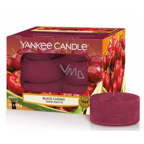 Yankee Candle Black Cherry - Ripe cherry scented tea light 12 x 9,8 g