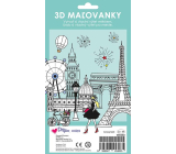 Ditipo Coloring page 3D color and fold City trip 4 sheets 250 x 140 mm