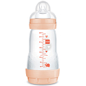 Mam Anti-Colic feeding bottle, silicone soft teat with medium flow 2+ months Pink 260 ml