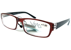 Berkeley Reading dioptric glasses +1,5 plastic burgundy, black side frames 1 piece MC2062
