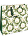 Nekupto Gift paper bag luxury 33 x 33 cm Christmas wreaths