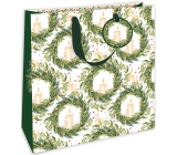 Nekupto Gift paper bag luxury 33 x 33 cm Christmas wreaths