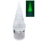 LED tree candle - green flickering flame 17,1 cm