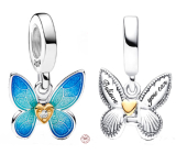 Charm Sterling silver 925 Butterfly, animal bracelet pendant
