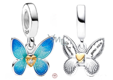 Charm Sterling silver 925 Butterfly, animal bracelet pendant