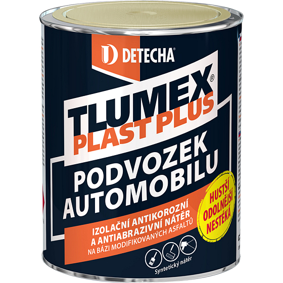 Tlumex Plast Plus anti-corrosion paint for cars and chassis, black, 0.9 kg