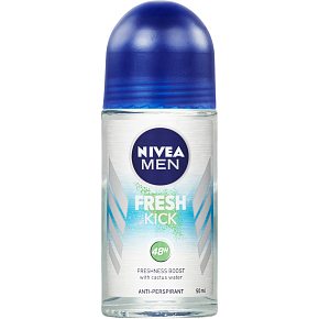 Nivea Men Fresh Kick Roll-On Antiperspirant, 50 ml