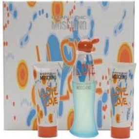 Moschino I Love Love EdT 100 ml Eau de Toilette + 100 ml Body Lotion + 100 ml shower gel for women