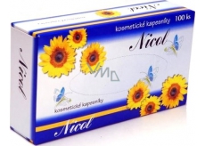 Nicol cosmetic handkerchiefs 2-layer in a box of 100 pieces