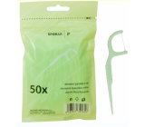 Spokar Dental Floss Picks, Plastic, Bag of 50 Pieces