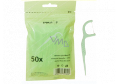 Spokar Dental Floss Picks, Plastic, Bag of 50 Pieces