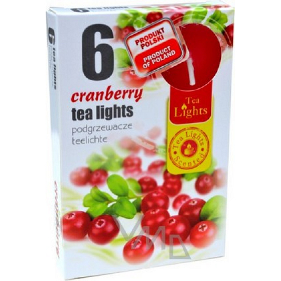 Tea Lights Cranberry scented tea lights 6 pieces