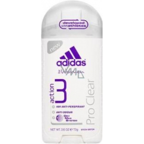 Adidas Action 3 Pro Clear antiperspirant deodorant stick for women 45 g