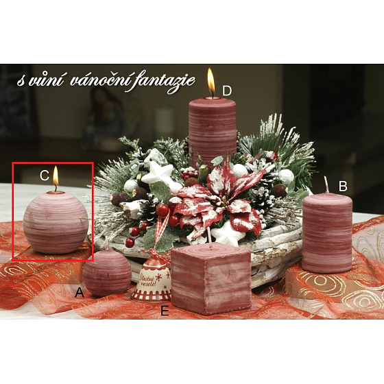 Lima Wellness Christmas fantasy aroma candle ball diameter 80 mm 1 piece