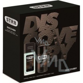 Str8 Discovery perfumed deodorant glass for men 85 ml + deodorant spray 150 ml, cosmetic set