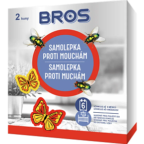 Bros fly stickers, fly trap, 2 pcs