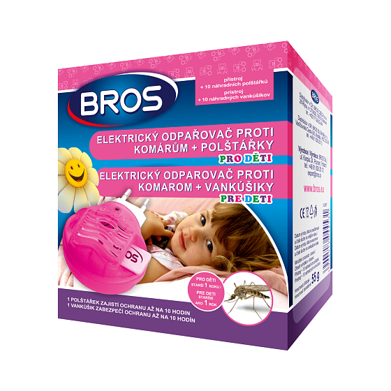 Bros Electric mosquito repellent evaporator + spare pads for children 10 pieces