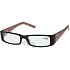 Berkeley Reading Prescription Glasses +2.50 red-black strips CB02 1 piece MC2036