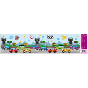 Window foil without glue strip race track 64 x 15 cm