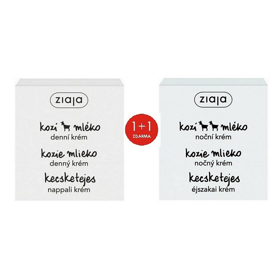 Ziaja Goat's milk day cream 50 ml + night cream 50 ml, duopack