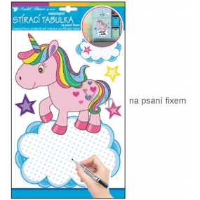 Sticker writing table with marker unicorn 34 x 21 cm 1 arch