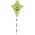 Dragon on a stick with balls green 30 cm