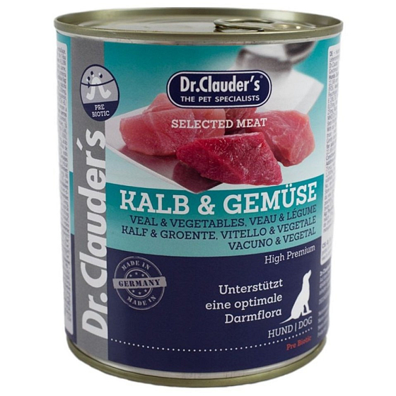 Dr. Clauders Veal with vegetables complete superpremium dog food 800 g