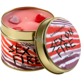 Bomb Cosmetics Fiery Passion A fragrant natural, handmade candle in a tin can burns for up to 35 hours