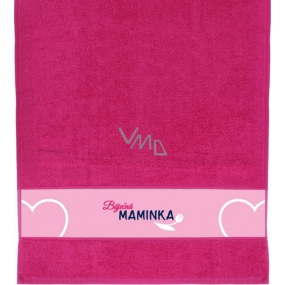 Albi Towel Wonderful mother pink 90 cm × 50 cm