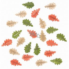 Wooden leaves 2 cm, 24 pieces