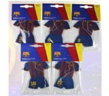 FC Barcelona aromatická vonná karta do auta ve tvaru oblečení hráčů klubu expirace 02/2017
