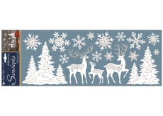 White stickers with metallic effect 57x20 cm, forest 10341 7626