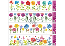 Room Decor Window film without glue stripes with flowers 64 x 15 cm