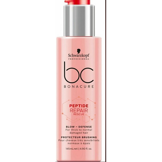 Schwarzkopf Professional BC Bonacure Peptide Repair Rescue Blow Defense nourishing and protective cream against heat treatment of hair 145 ml