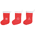 Red plush Christmas stocking 40 cm 1 piece