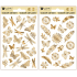 Water decals from gold foil 9 x 15 cm