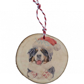 Bohemia Gifts Handmade wooden Christmas ornament Bernese Mountain Dog 6 cm