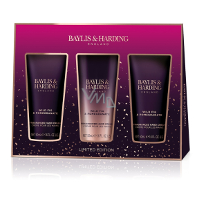 Baylis & Harding Fig and Pomegranate hand cream 3 x 50 ml, cosmetic set for women