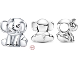 Sterling silver 925 Elephant for luck, lucky bracelet bead 10 mm