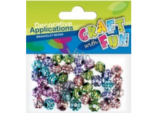 Craft with fun Decorative plastic beads with 3 mm hole, coloured mix 50 pieces