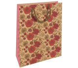 Nekupto Gift kraft bag 37 x 28 x 10 cm Floral pattern