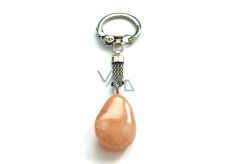 Calcite Trommel pendant keychain natural stone, approx. 10 cm