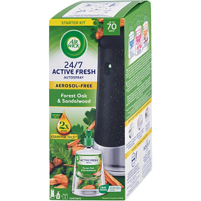 Air Wick Active Fresh 24/7 Oak Forest and Sandalwood Diffuser and Air Freshener Refill 228 ml