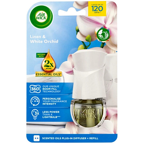 Air Wick Essential Oils Linen & White Orchid - Linen and Orchid electric air freshener complete 19 ml