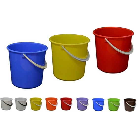 Plastic Bucket Without Spout, Various Colors 8 L