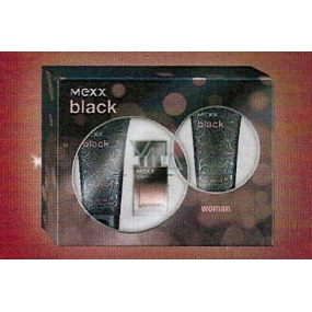 Mexx Black Woman eau de toilette for women 15 ml + shower gel 50 ml + body lotion, gift set