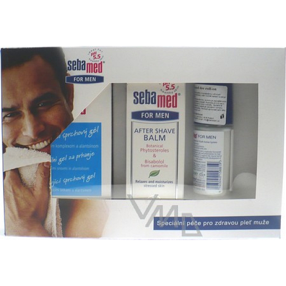 Sebamed Shower gel 200 ml + aftershave balm 100 ml + deo roll-on 50 ml, cosmetic set