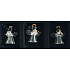 Glass angels set of 3 pieces with golden halo