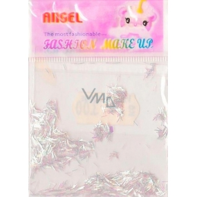 Angel Nail decorations ribbons silver 2 g