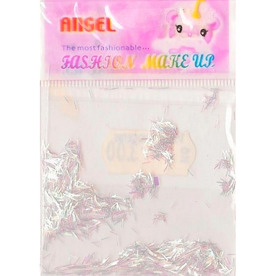 Angel Nail decorations ribbons silver 2 g